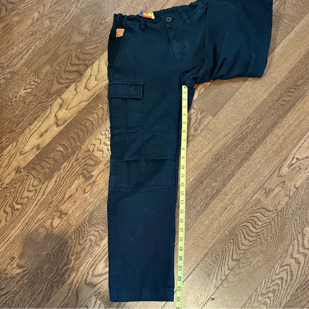 Umpyre Boys Black Cargo Pants with Adjustable Waist size 8